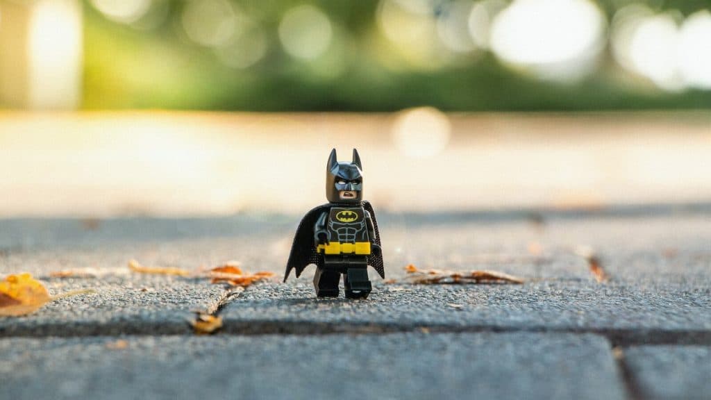 black and yellow lego minifig