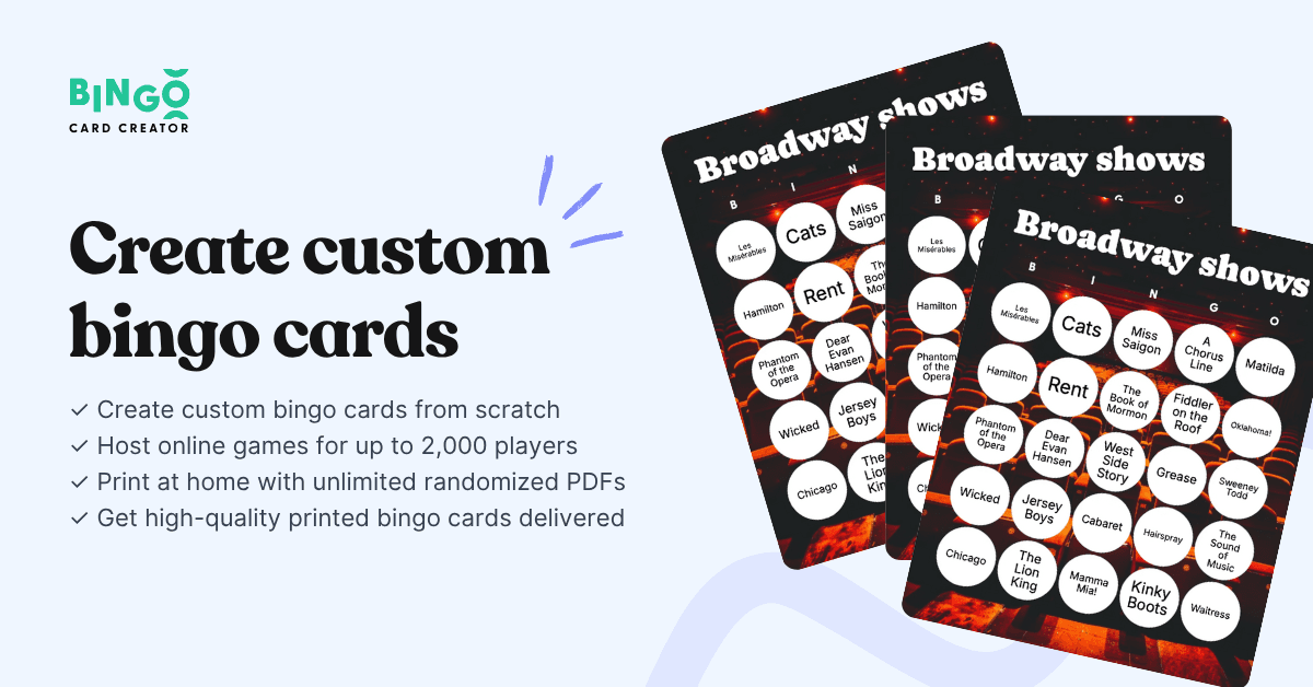 stacked broadway show cards